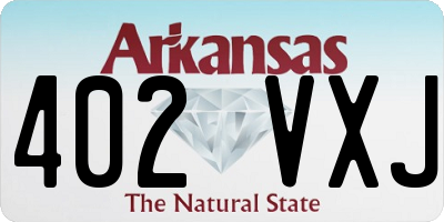 AR license plate 402VXJ