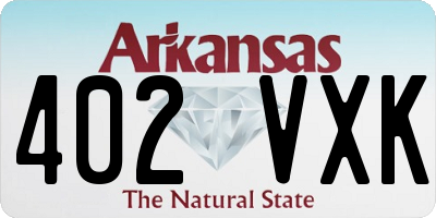 AR license plate 402VXK