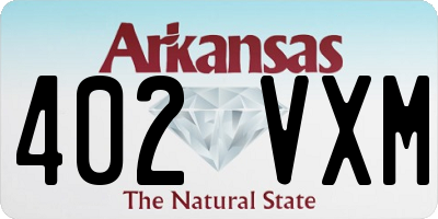 AR license plate 402VXM