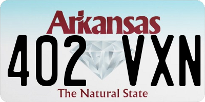 AR license plate 402VXN