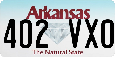 AR license plate 402VXO