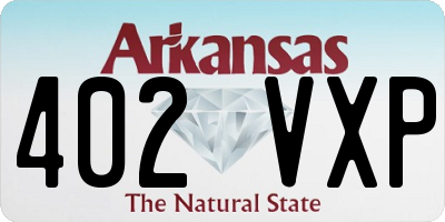 AR license plate 402VXP