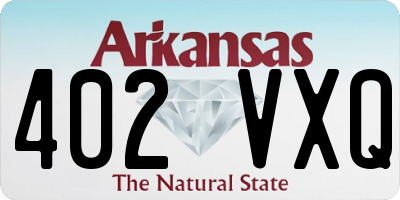 AR license plate 402VXQ