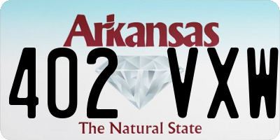 AR license plate 402VXW