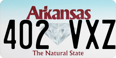 AR license plate 402VXZ