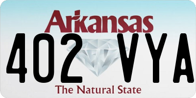 AR license plate 402VYA