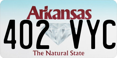 AR license plate 402VYC