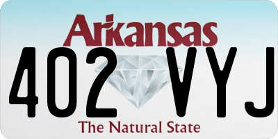 AR license plate 402VYJ