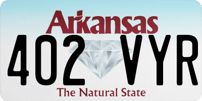 AR license plate 402VYR