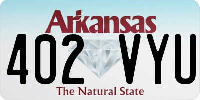 AR license plate 402VYU