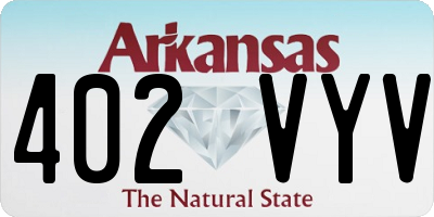 AR license plate 402VYV
