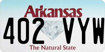 AR license plate 402VYW