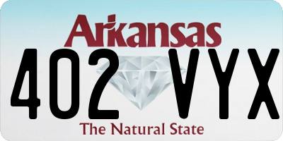 AR license plate 402VYX