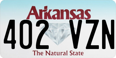 AR license plate 402VZN