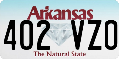 AR license plate 402VZO