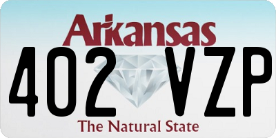 AR license plate 402VZP