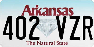 AR license plate 402VZR