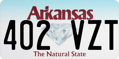AR license plate 402VZT