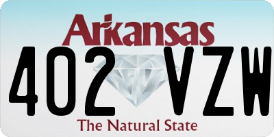AR license plate 402VZW