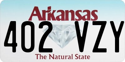 AR license plate 402VZY