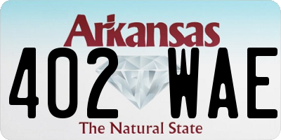 AR license plate 402WAE