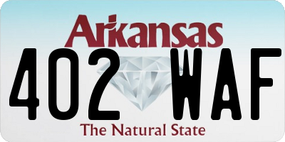 AR license plate 402WAF