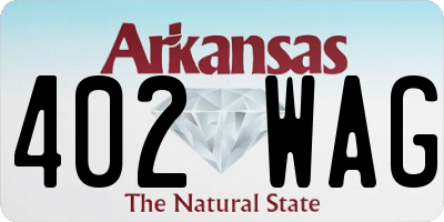 AR license plate 402WAG