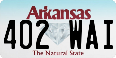 AR license plate 402WAI
