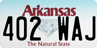 AR license plate 402WAJ