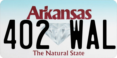 AR license plate 402WAL