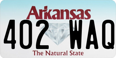 AR license plate 402WAQ
