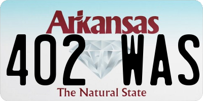AR license plate 402WAS