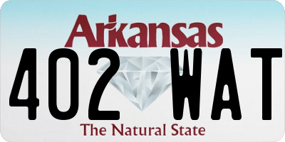 AR license plate 402WAT