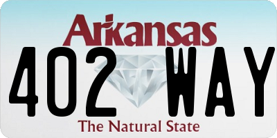 AR license plate 402WAY