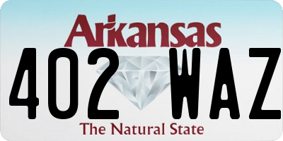 AR license plate 402WAZ