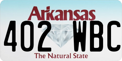 AR license plate 402WBC