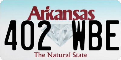 AR license plate 402WBE