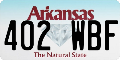 AR license plate 402WBF