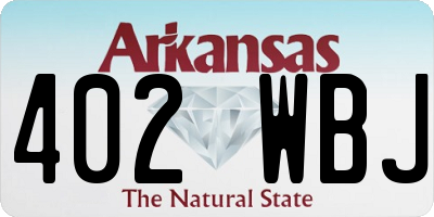 AR license plate 402WBJ