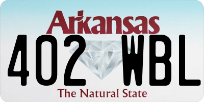 AR license plate 402WBL