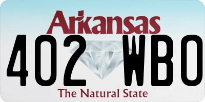 AR license plate 402WBO