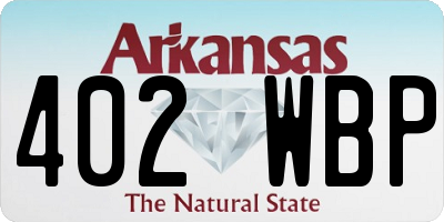 AR license plate 402WBP