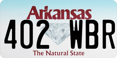AR license plate 402WBR