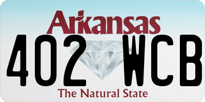 AR license plate 402WCB