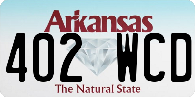 AR license plate 402WCD