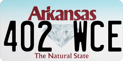 AR license plate 402WCE