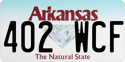 AR license plate 402WCF