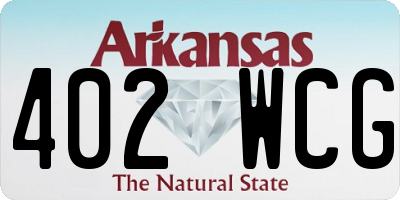AR license plate 402WCG