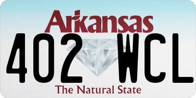 AR license plate 402WCL