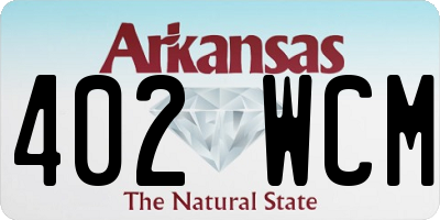 AR license plate 402WCM